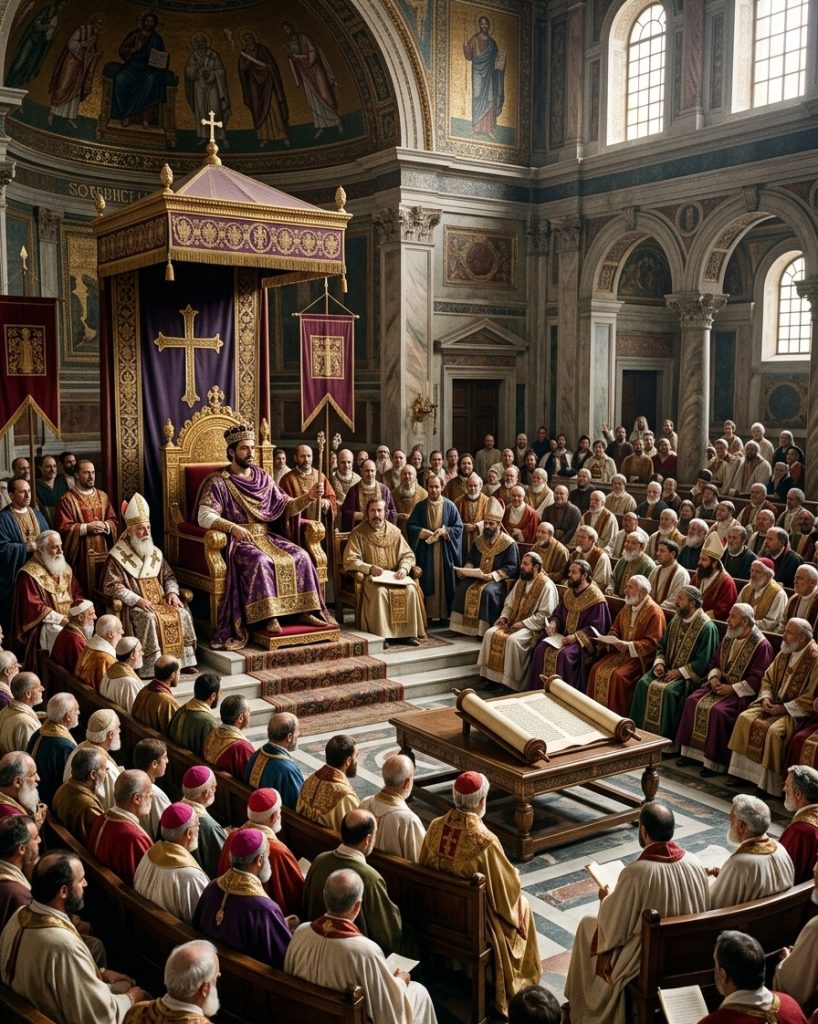 Constantino presidio el concilio de nicea en 325