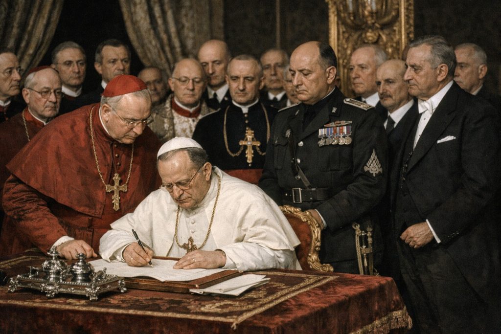 Firma del Tratado Lateranense, 1929