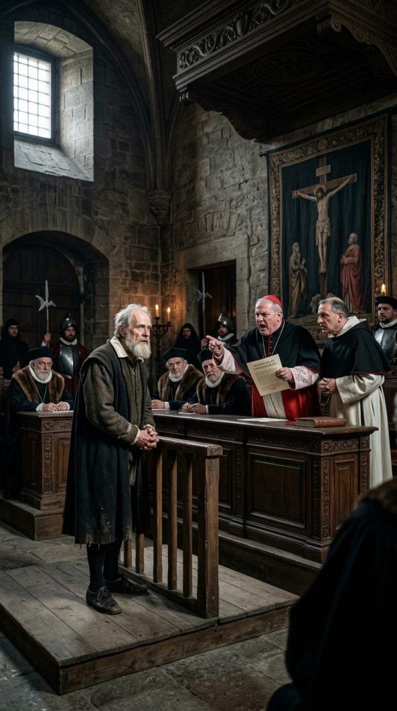 Galileo Galilei frente a un tribunal eclesiástico
