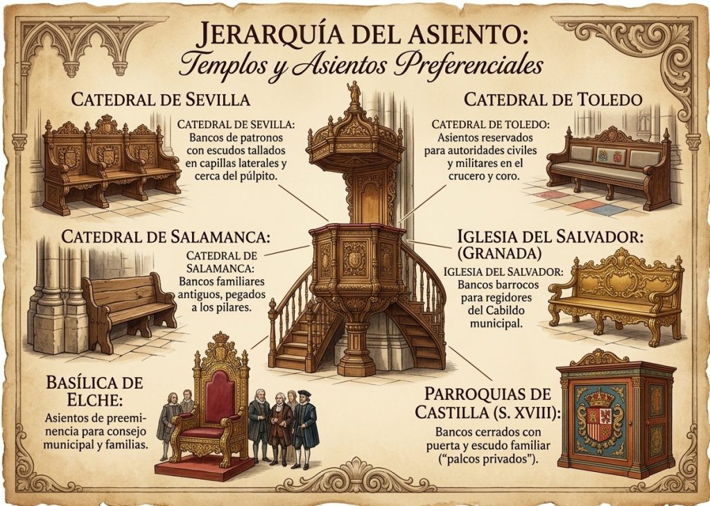 Jerarquía del asiento en catedrales e iglesias